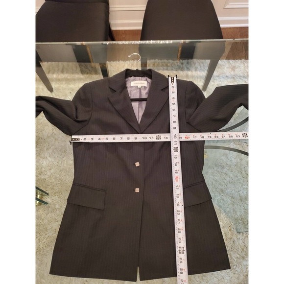 Calvin Klein Women's Black Single Breasted Three Button Blazer Jacket Size 8 - Picture 7 of 13